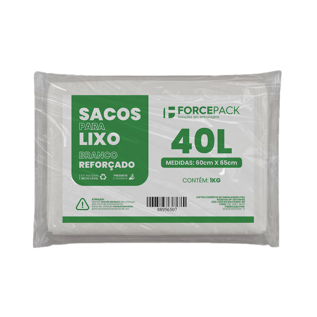 Imagem do produto Saco Lixo Leitoso 40 L C/1Kg Forcepack