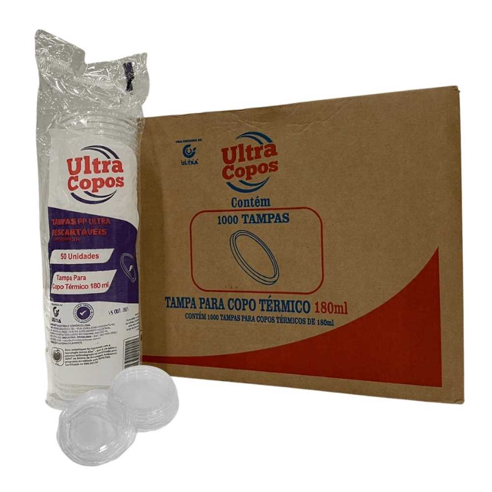 Imagem do produto Tampa para Copo Isopor 180ml C/50 Cx/20 Ultr