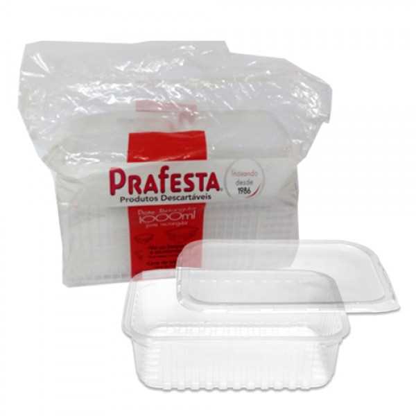 Imagem do produto Pote Retang 1000ml C/Tampa 06X24
