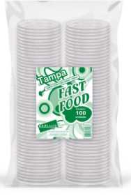 Imagem do produto Tampa Fast Food 400/500ml 10X100 - Com Furo