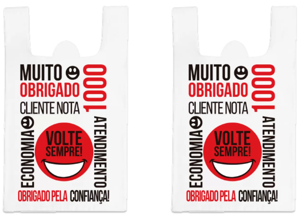 Imagem do produto Sacola Plask 38X50 Volte Sempre 2,2Kg - Branco