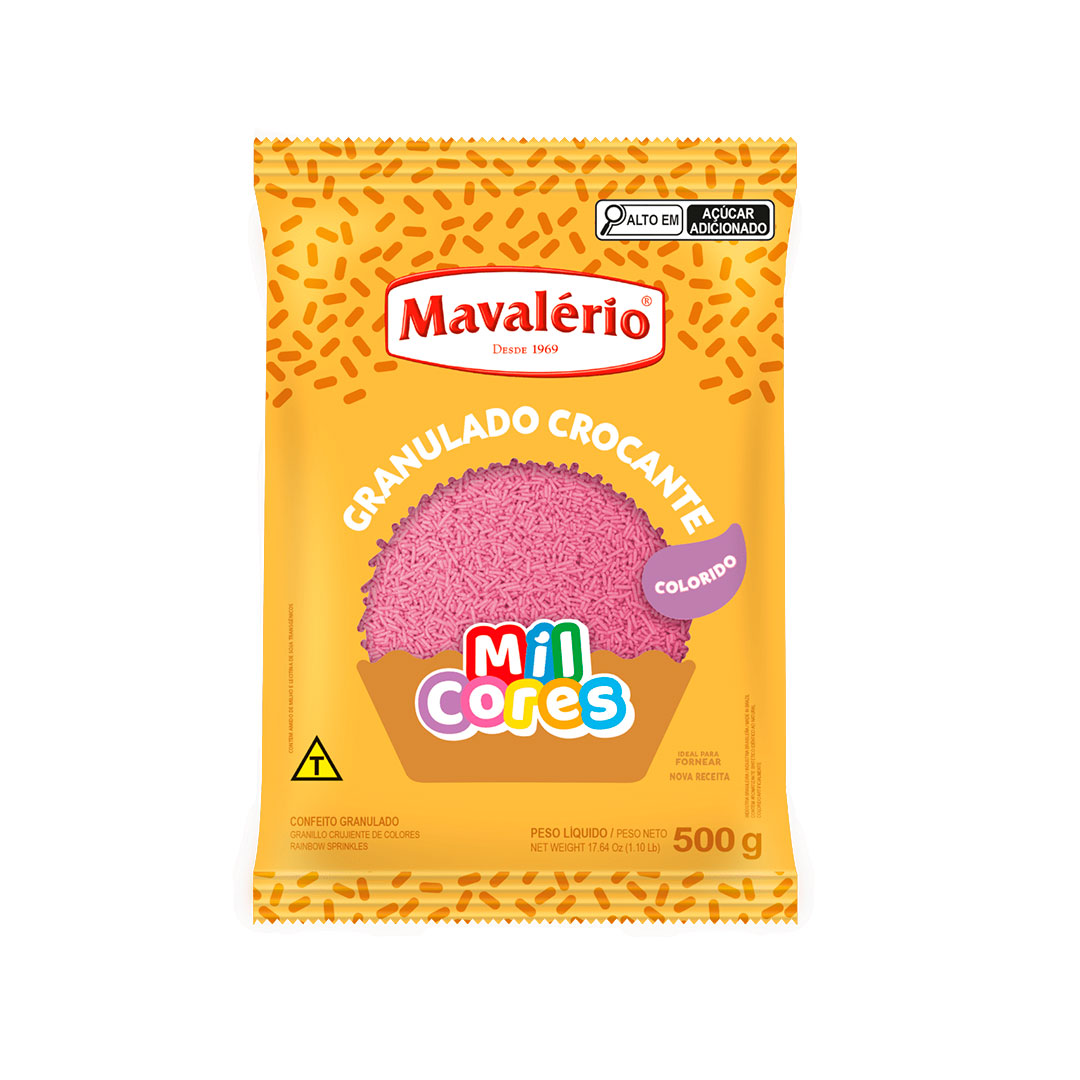Imagem do produto Granulado Crocante Mil Cores 500g - Rosa