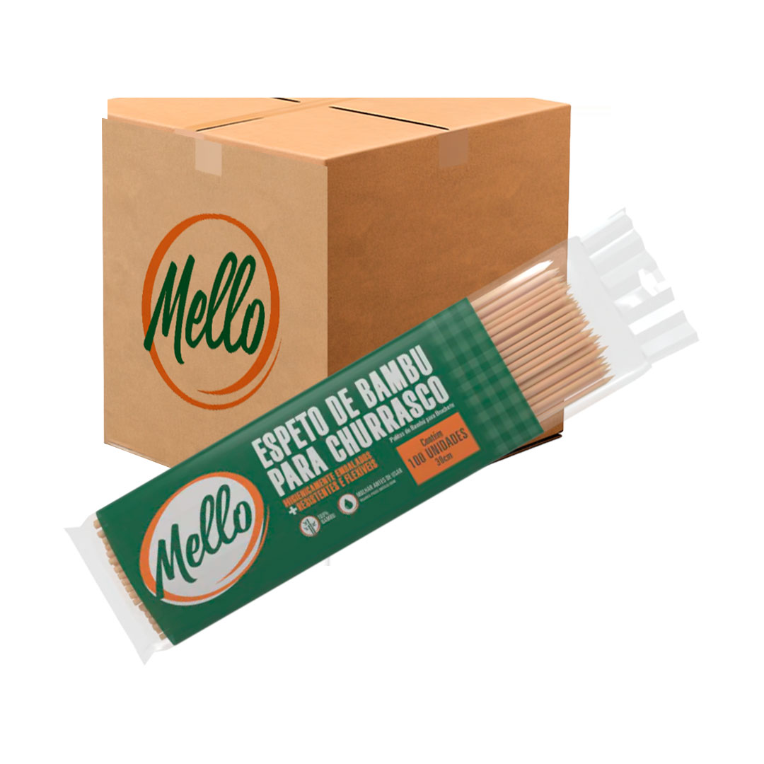 Imagem do produto Espeto Bambu 30cm Mello C/100 Un