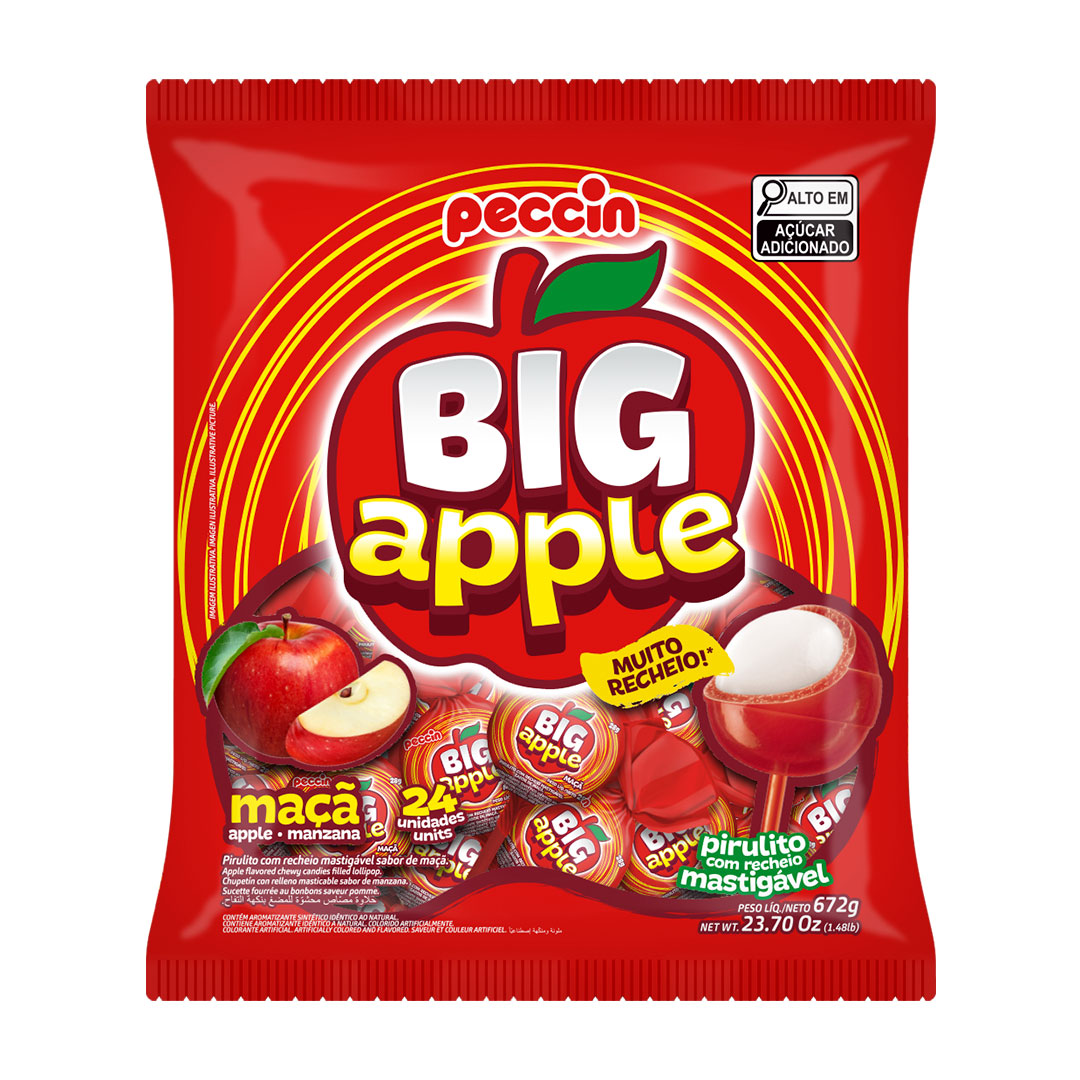 Imagem do produto Pirulito Recheado Big 672g - Apple