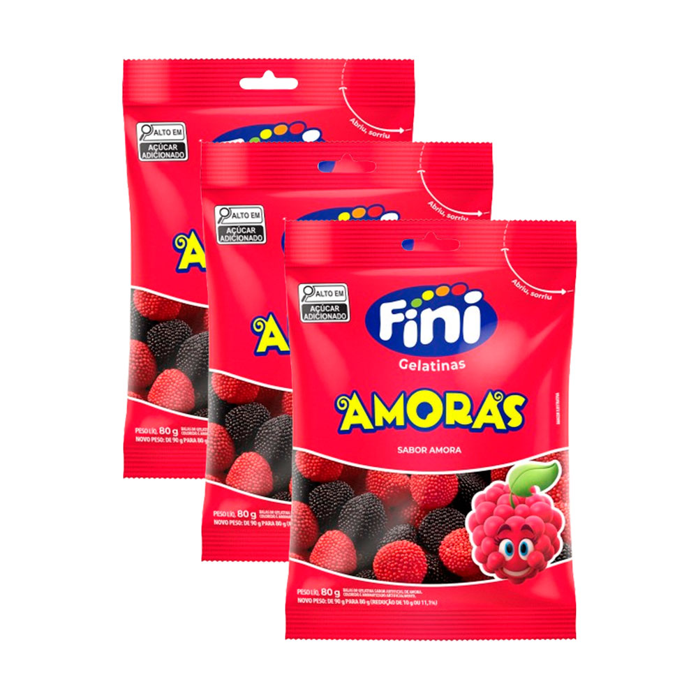 Imagem do produto Bala De Gelatina Fini 80g - Amoras