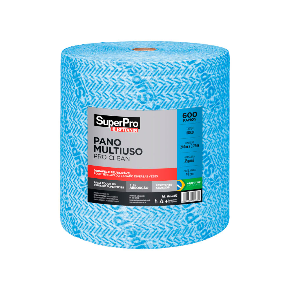 Imagem do produto Pano Multiuso 240 X27,5 Cm 35 G Superpro - Azul