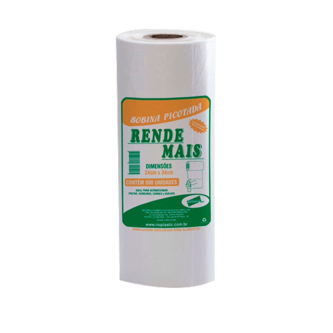 Imagem do produto Bobina Rende Mais Rioplastic 24X34 C/500 Un