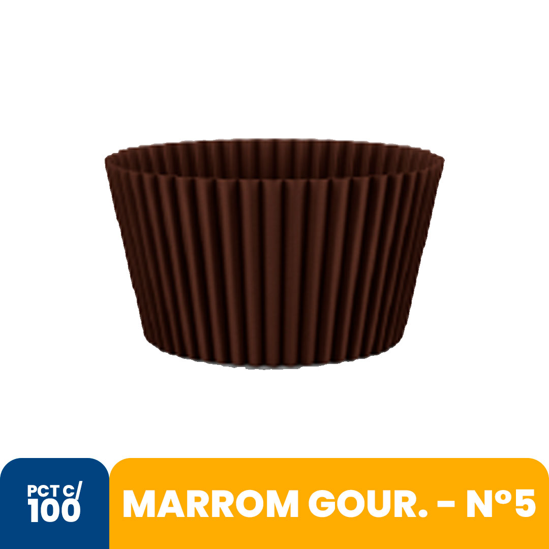 Imagem do produto Forminha Papel N5 Regina Com 100 - Marrom Gourmet