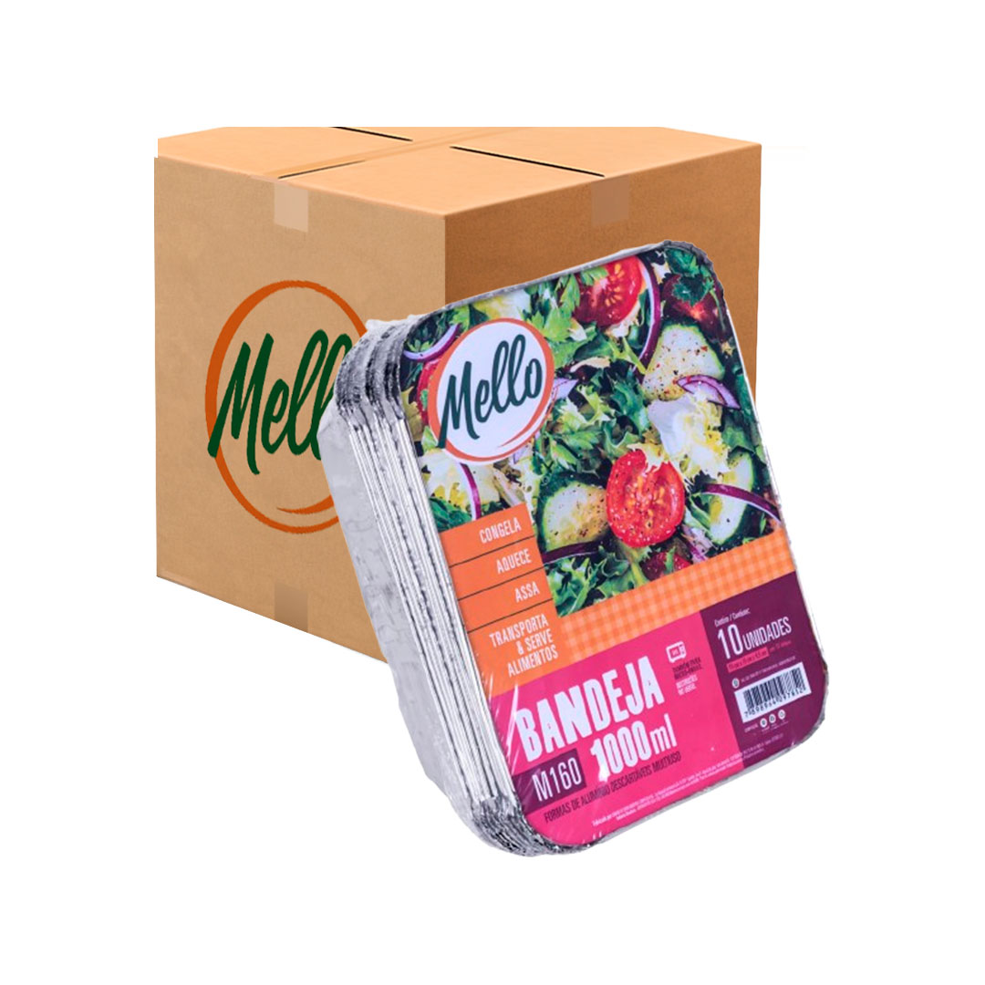 Imagem do produto Bandeja Alumínio 1000ml M160 C/10 Mello