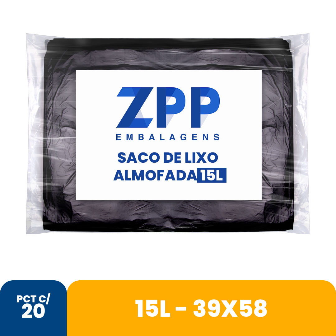 Imagem do produto Saco Lixo Almofada 15 L 39 X58 Zpp