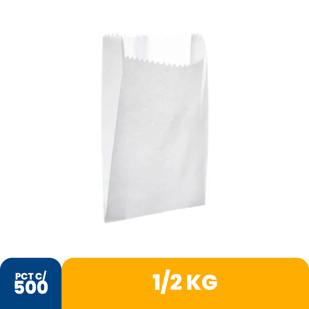 Imagem do produto Saco Papel Branco 1/2kg Com 500 Forcepack