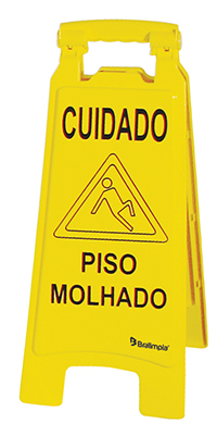 Imagem do produto Placa Sinal Piso Molhado Bralimpia