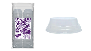Imagem do produto Tampa para Copo Sundae Cx/30 C/100 Rioplast