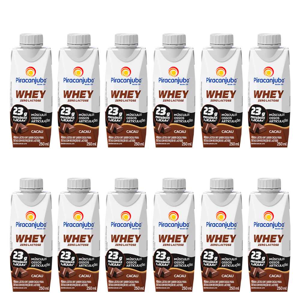 Imagem do produto Bebida Whey S/lactose Piracanjuba 250ml - Cacau