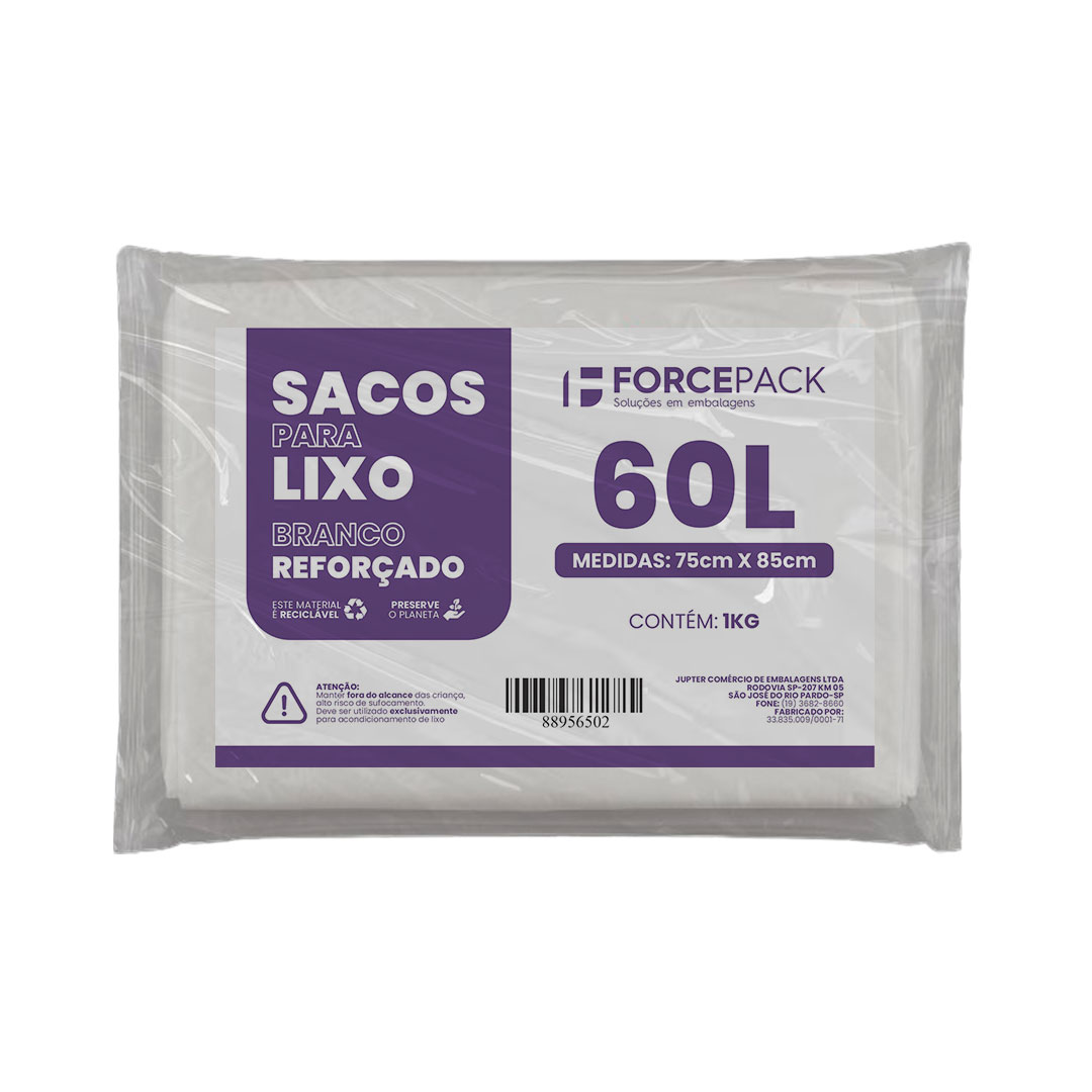 Imagem do produto Saco Lixo Leitoso 60 L C/1Kg Forcepack