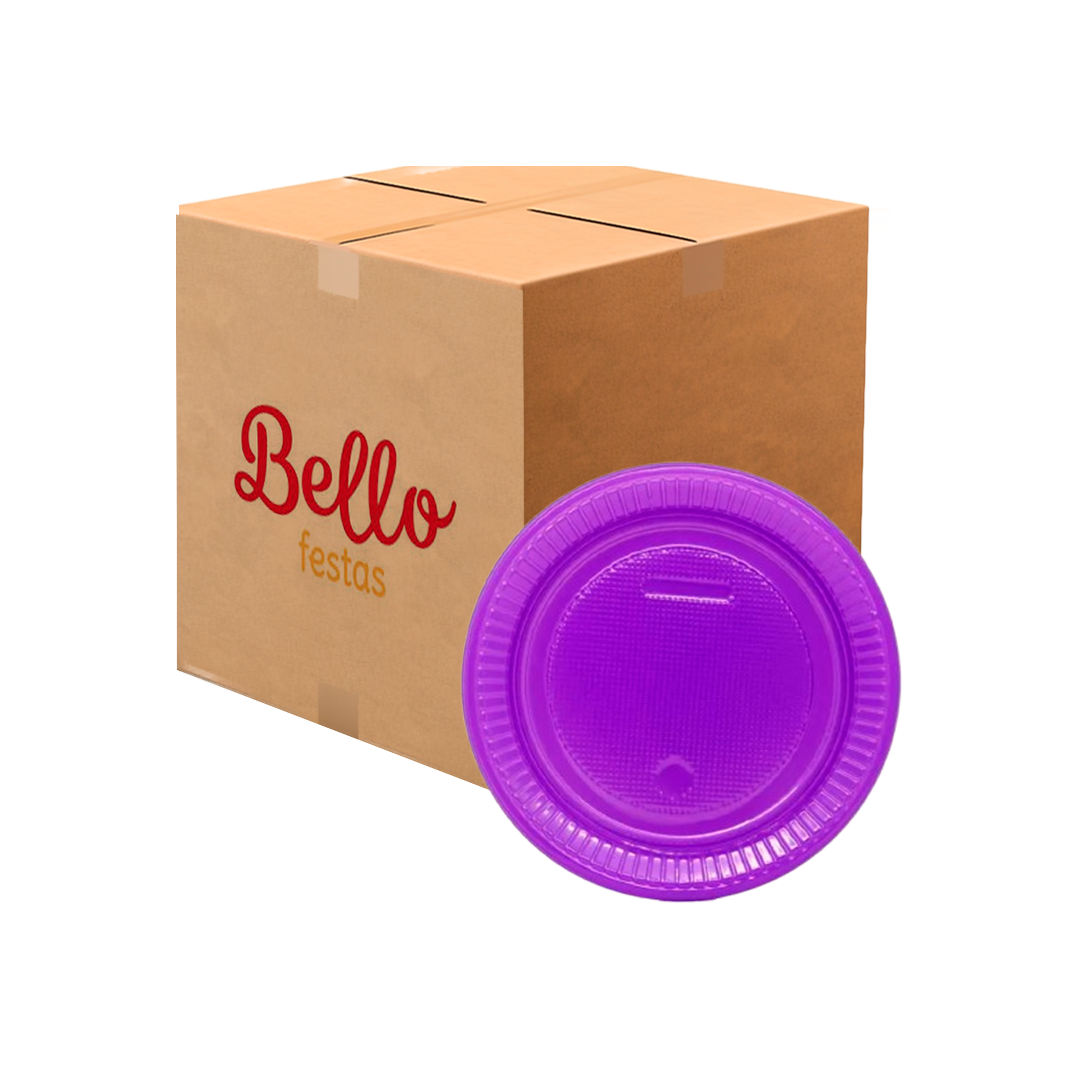 Imagem do produto Prato Plástico Pr 15 50x10 Bello Festa - Roxo