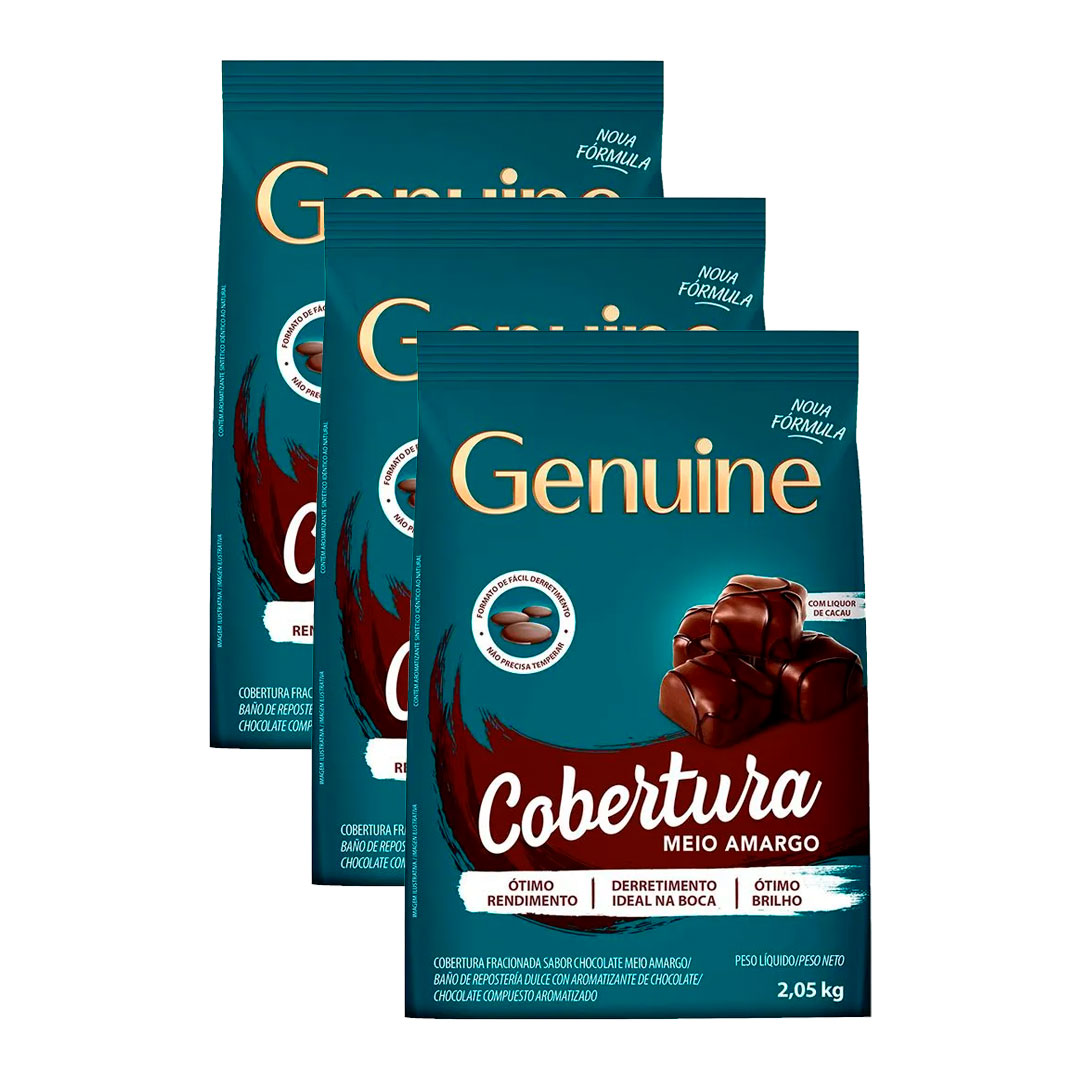 Imagem do produto Cobertura Gotas Genuine 2,05Kg - Meio Amargo
