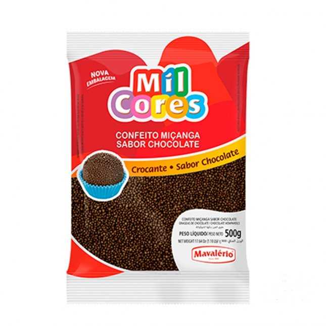 Imagem do produto Confeito Micanga Mil Cores Chocolate 500g