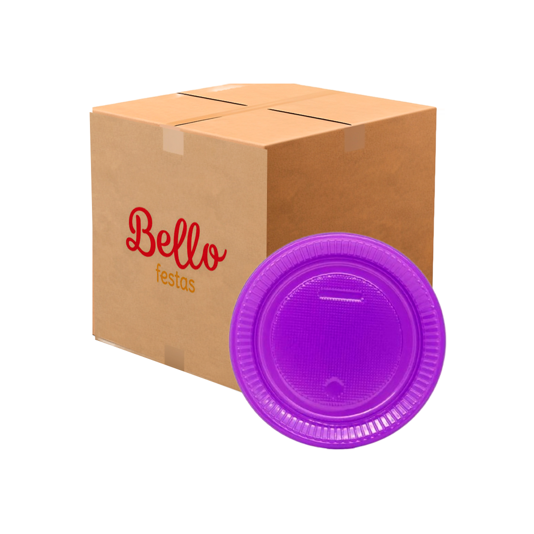 Imagem do produto Prato Plástico Pr 15 50x10 Bello Festa - Roxo Neon