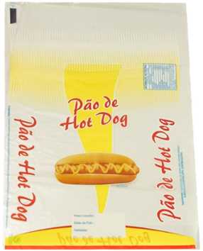 Imagem do produto Saco Plástico Para Pao De Hot Dog Com 100