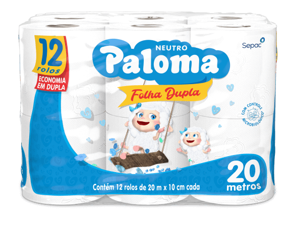 Imagem do produto Papel Higiênico Paloma F Dupla Neutro 20m 6x12