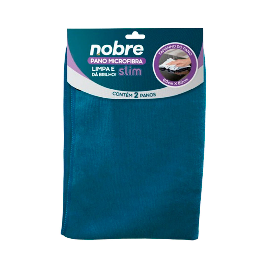 Imagem do produto Pano Microfibra 60 X80 Nobre C/2 Un - Azul
