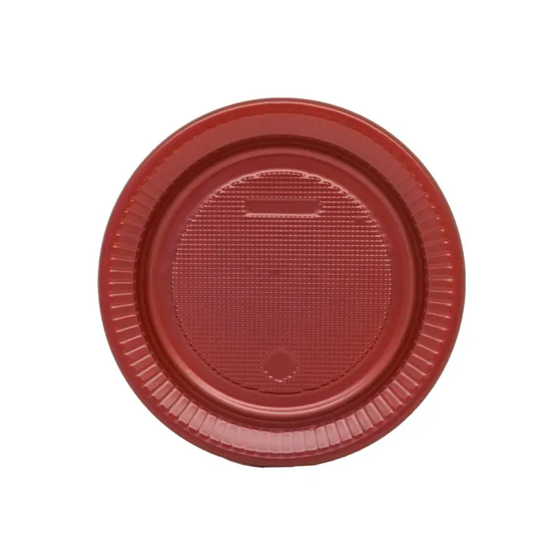 Imagem do produto Prato Plástico Pr 15 50x10 Bello Festa - Vinho Bordô