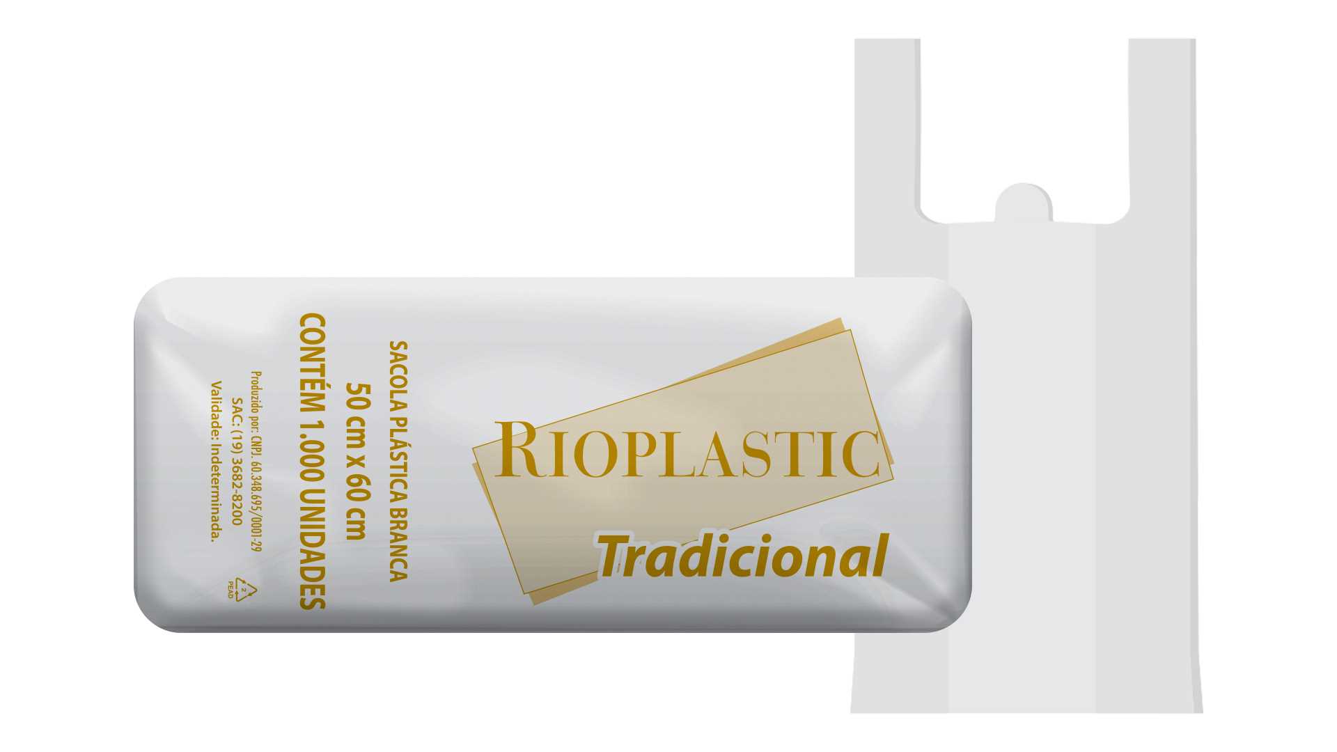 Imagem do produto Sacola Rioplastic 50X60 Branca C/1000