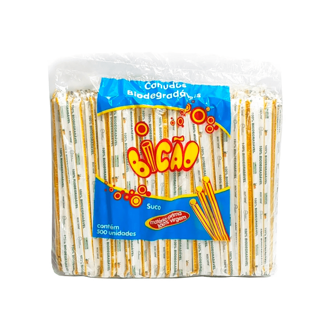 Imagem do produto Canudo Bio Suco 220X4,5mm 8X500 Bicao
