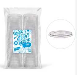 Imagem do produto Tampa Fast Food 250/330ml 30X100 - Com Furo