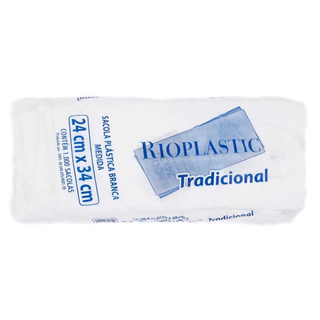 Imagem do produto Sacola Rioplastic 24X34 Branca C/1000 Un