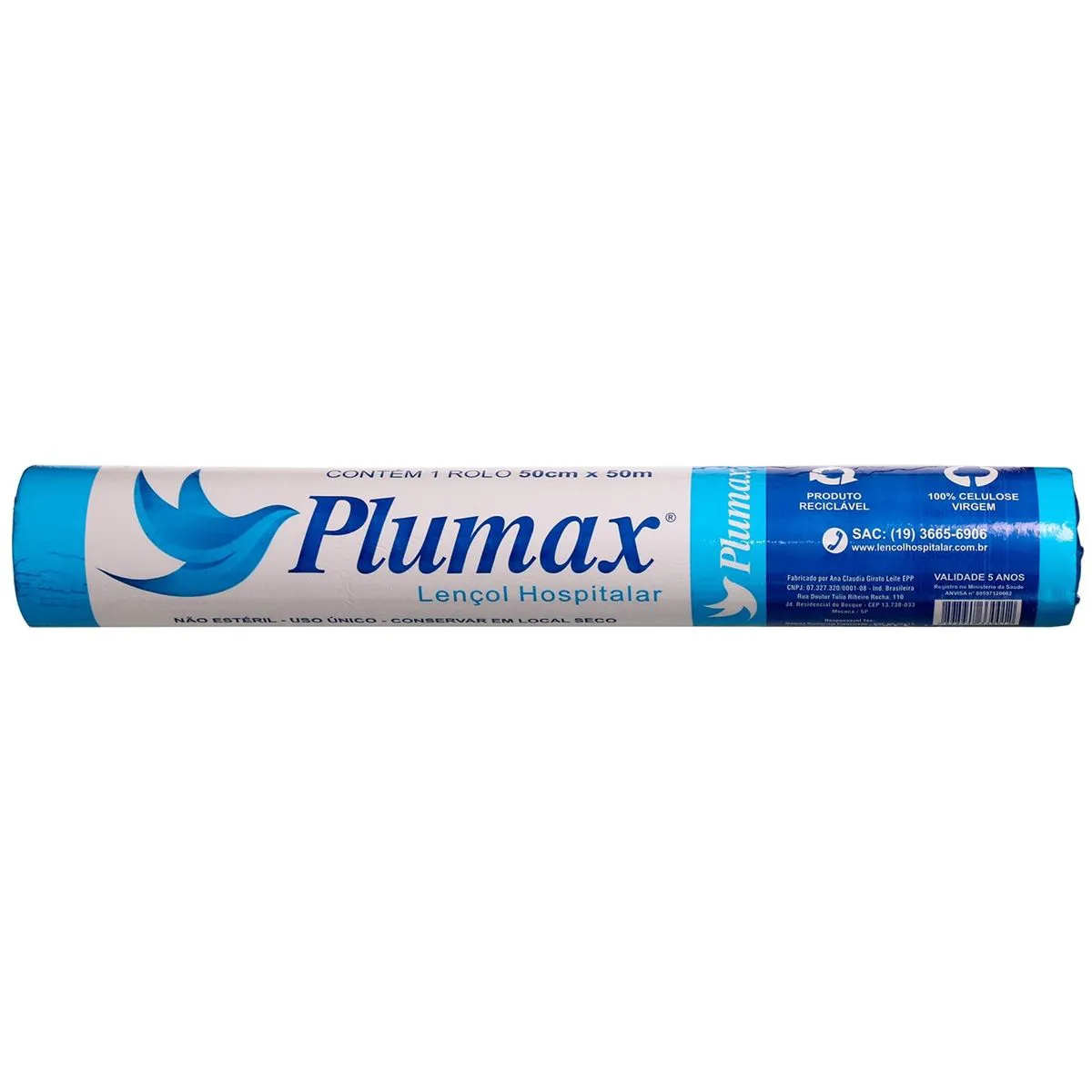 Imagem do produto Lençol Hospitalar 50X50cm Plumax - Celulose