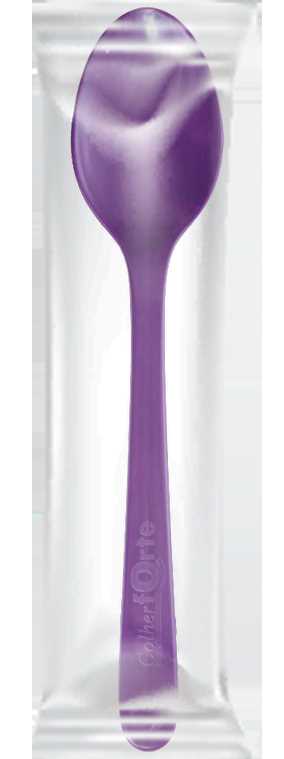 Imagem do produto Colher Reforçada Roxa Embalada Indiv. C/500 - 16cm