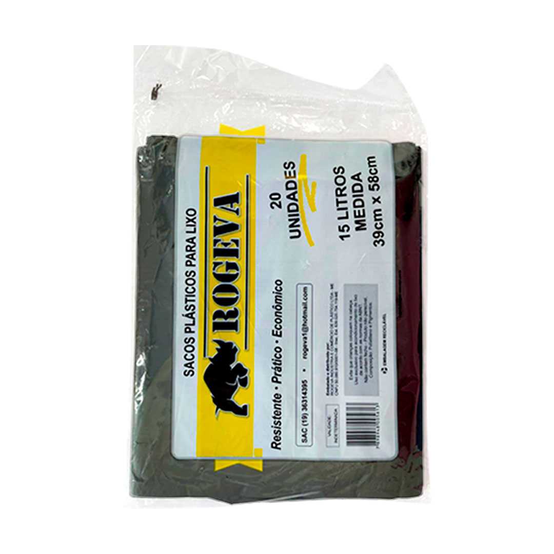 Imagem do produto Saco Lixo Almofada 15L Fd/10 Pc/20 Rogeva