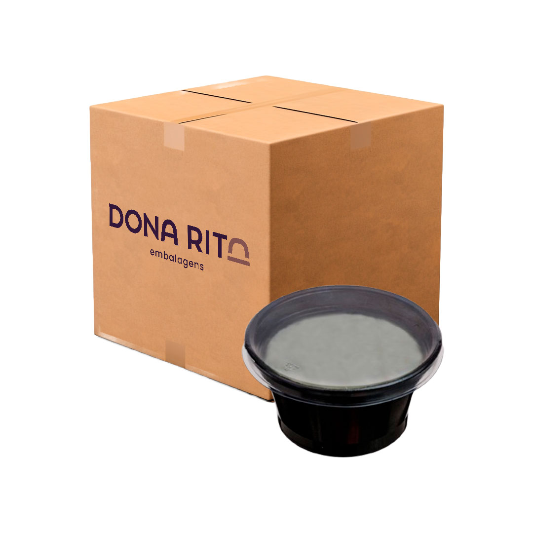 Imagem do produto D 695 Dona Rita Pote Redondo Caixa Com 700 Unidades - Preto