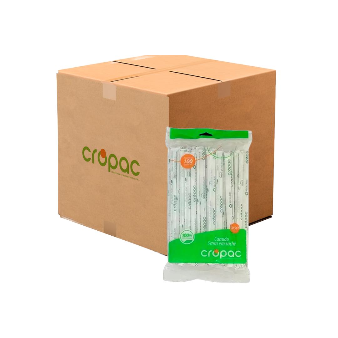 Imagem do produto Canudo Biodegradávelcb-501 Sachê 205x5mm 30x100
