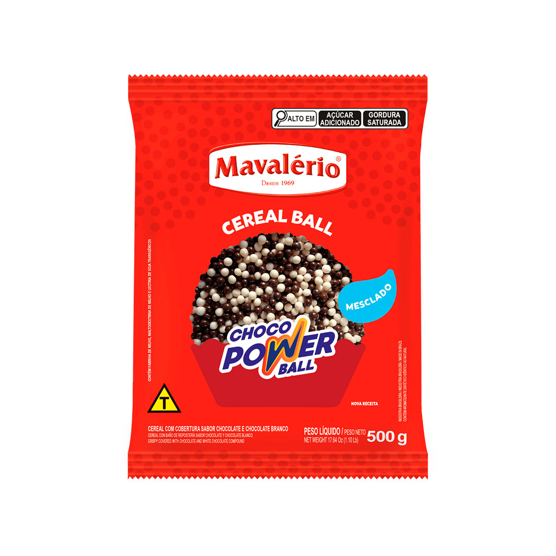 Imagem do produto Choco Power Ball Mini Choco/branco 500g