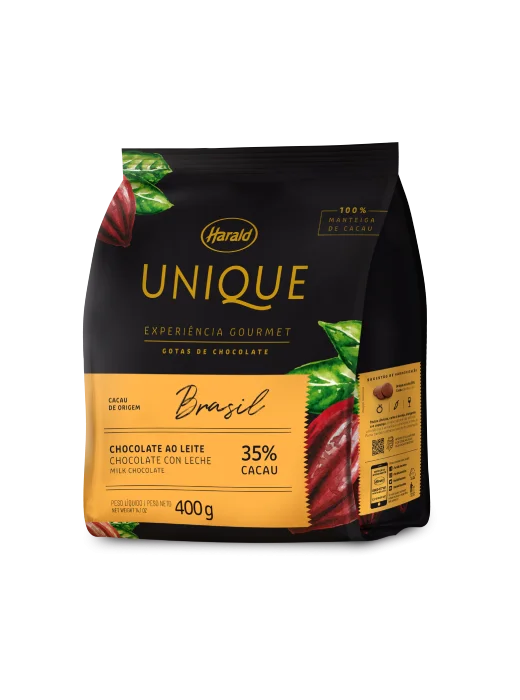 Imagem do produto Chocolate Gotas Harald Unique 400G - Brasil 35%