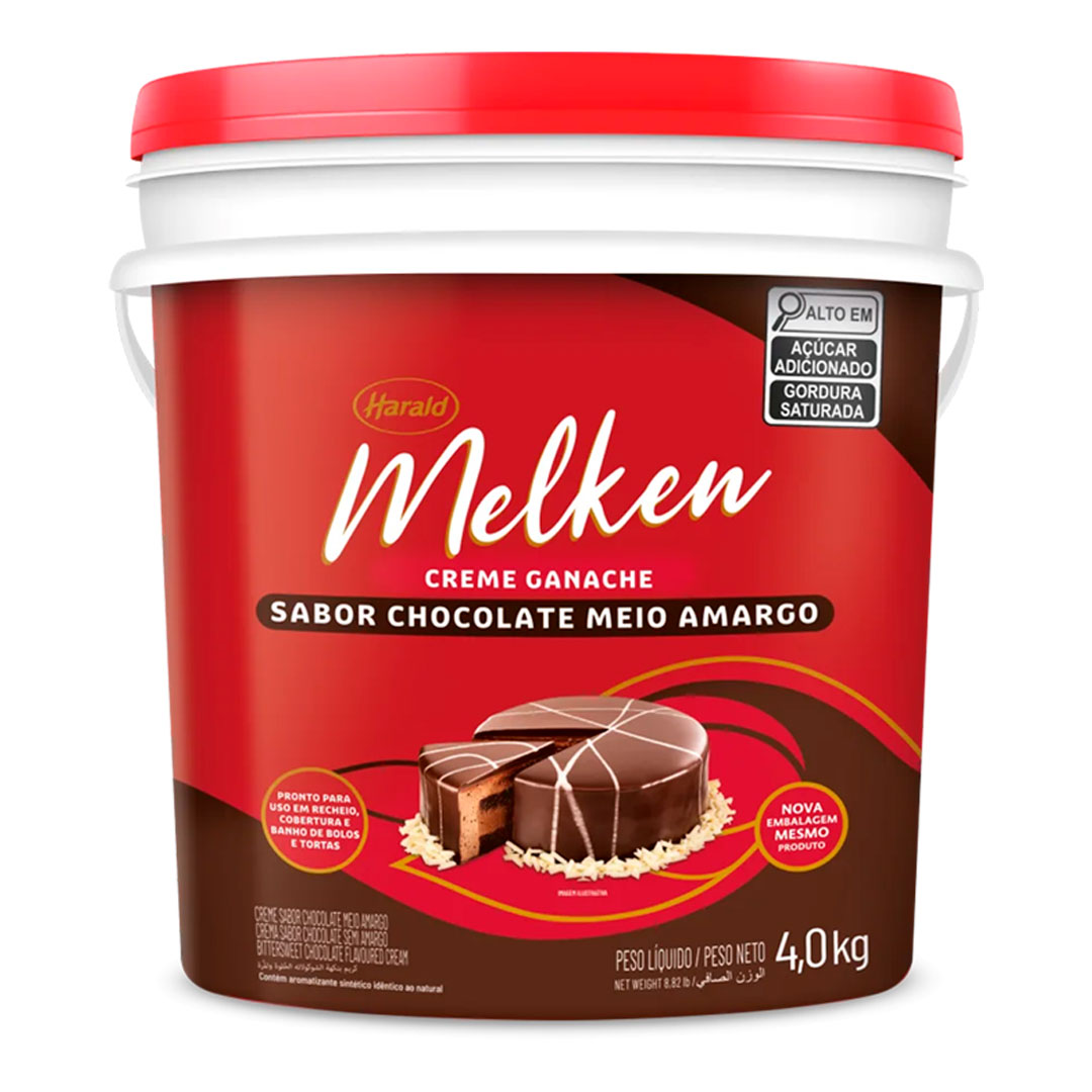 Imagem do produto Ganache Melken 4Kg - Meio Amargo