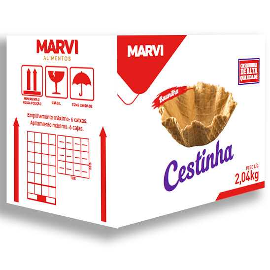 Imagem do produto Casquinha Cestinha Baunilha Marvi