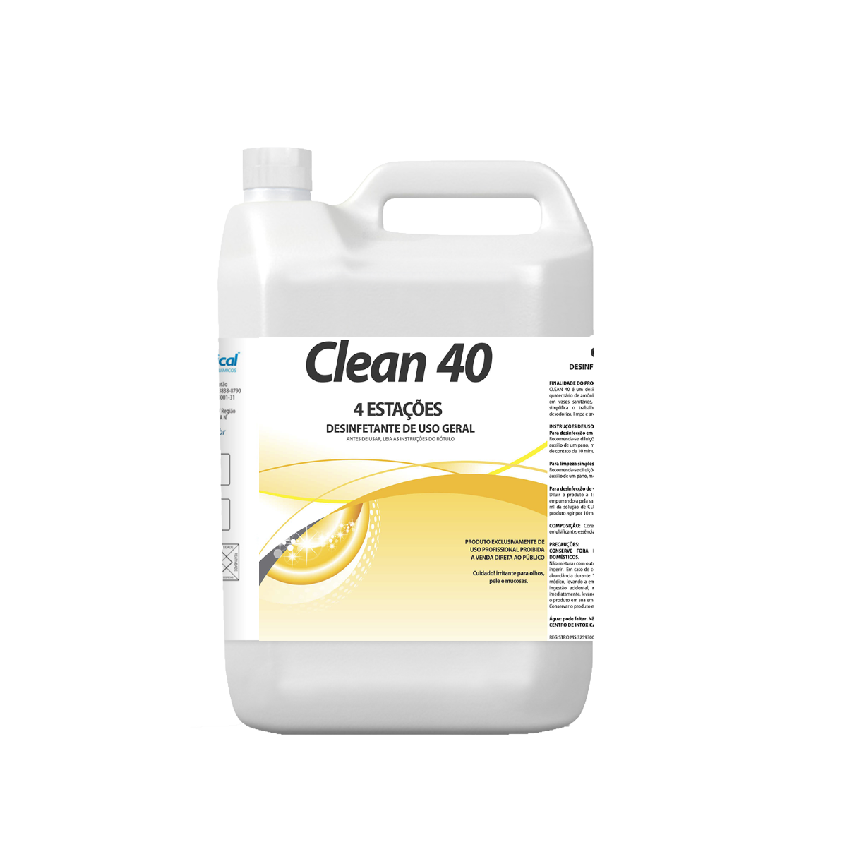 Imagem do produto Desinfetante Uso Geral Clean 40 5L - 4 Estações