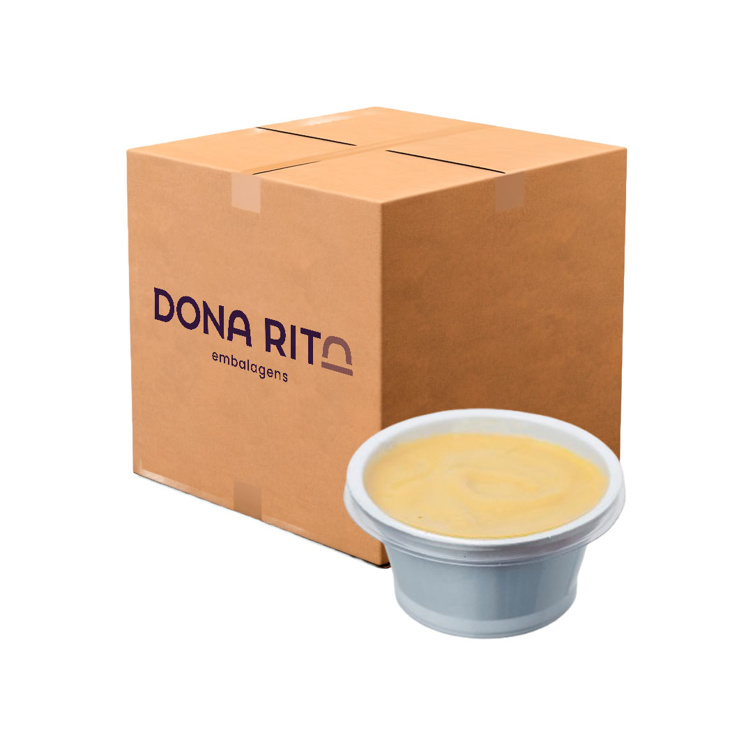 Imagem do produto D 695 Dona Rita Pote Redondo Caixa Com 700 Unidades - Branco