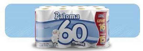 Imagem do produto Papel Higiênico Super Paloma 60mts 4x16