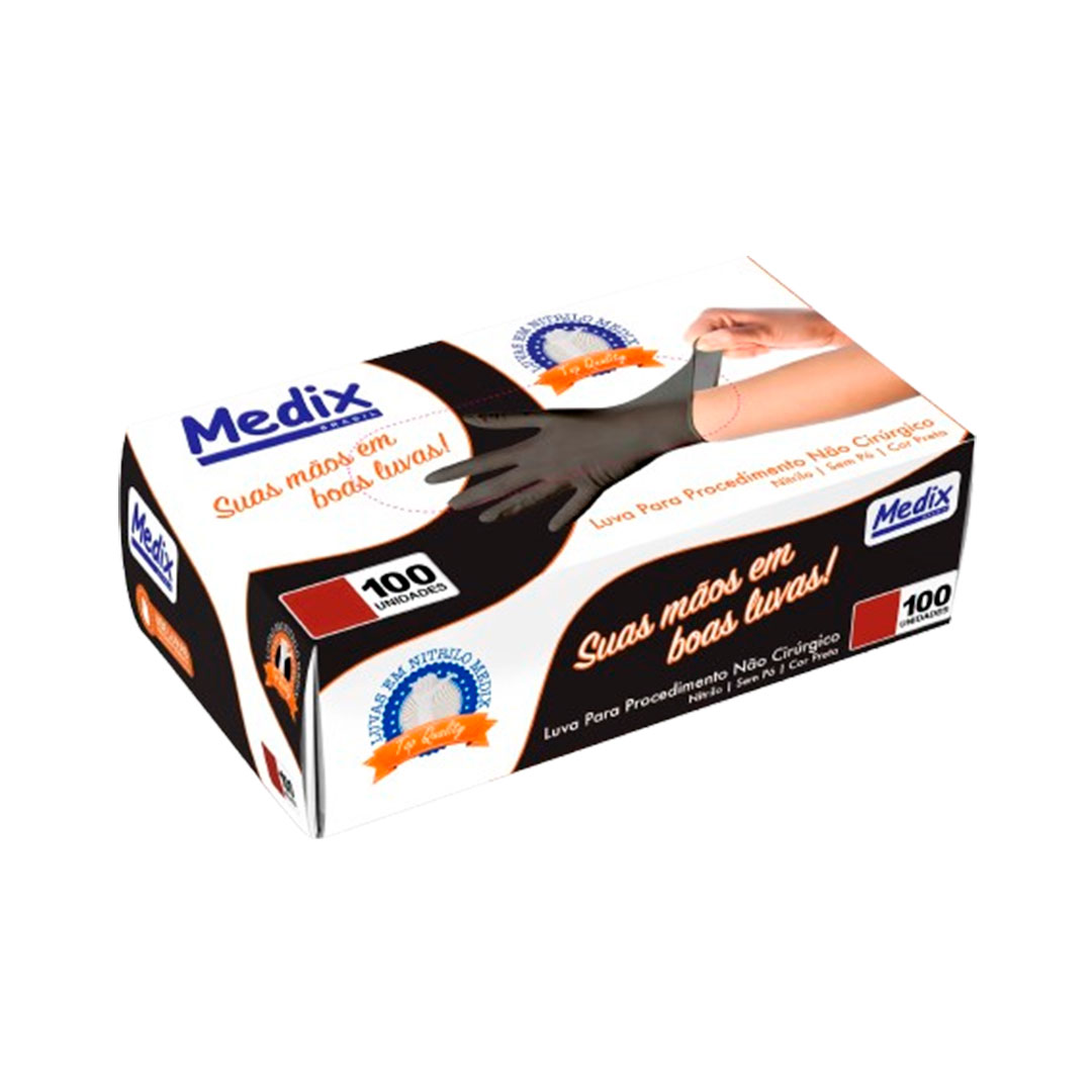 Imagem do produto Luva Nitrilica Medix Preta - Gg