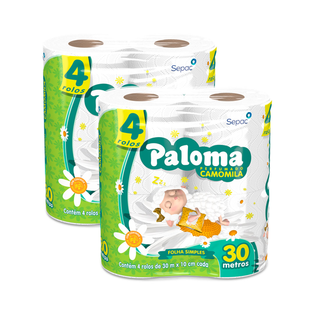 Imagem do produto Papel Higiênico Paloma F Simples 30m 16x4 - Camomila