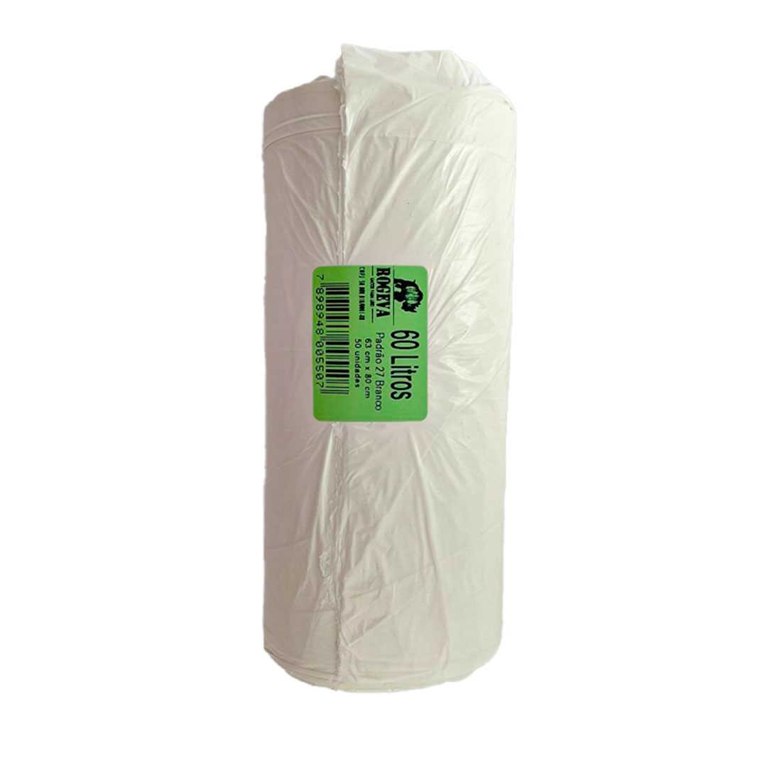 Imagem do produto Saco Lixo Rolo 60L Branco C/50 Rogeva
