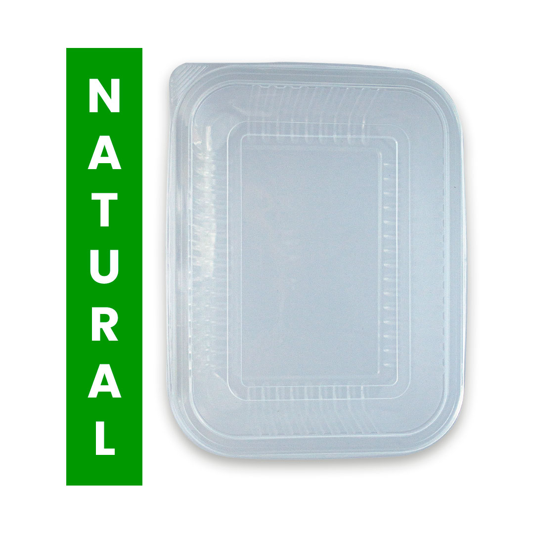 Imagem do produto Bandeja Lisa Rioplastic 900ml 15x12 - Natural