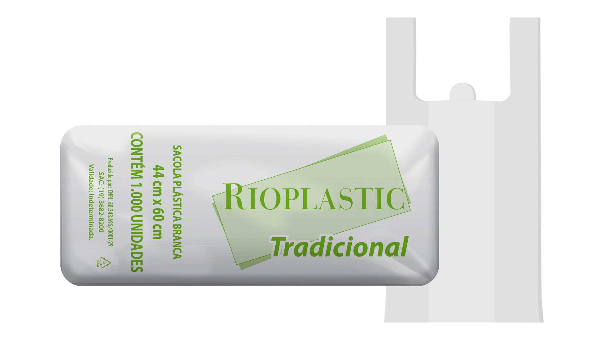 Imagem do produto Sacola Rioplastic 44X60 Branca C/1000