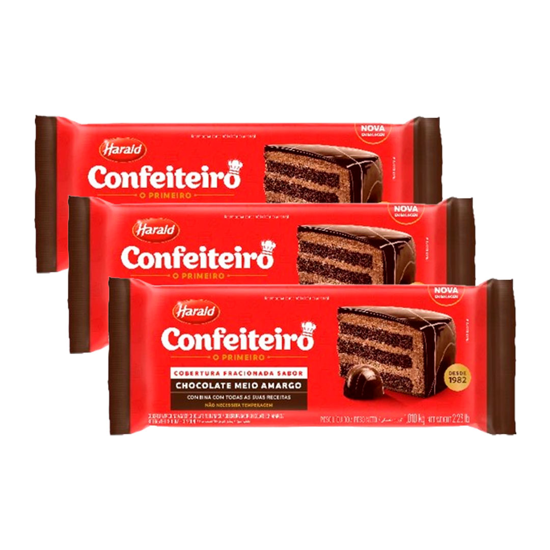 Imagem do produto Cobertura Barra Harald Confeiteiro 1,010K - Meio Amargo
