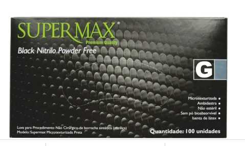 Imagem do produto Luva Nitrilica G Supermax 10X100 - Preto
